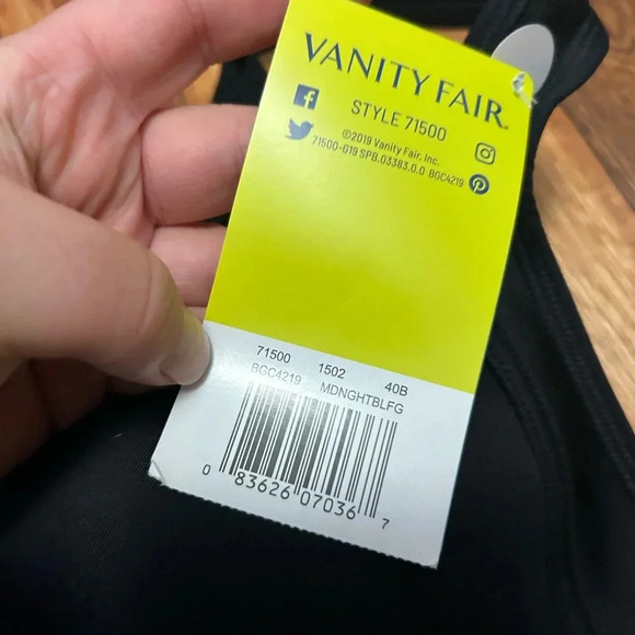 NWT VANITY FAIR SPORT FULL FIGURE WIRELESS BRA - Picture 6 of 6